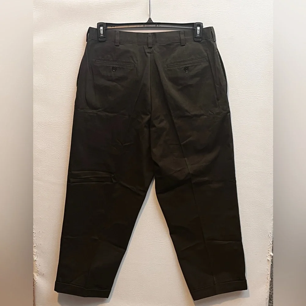 J. Crew Classic Fit Men's Olive Dark Green Ankle Trouser Pants sz 35
